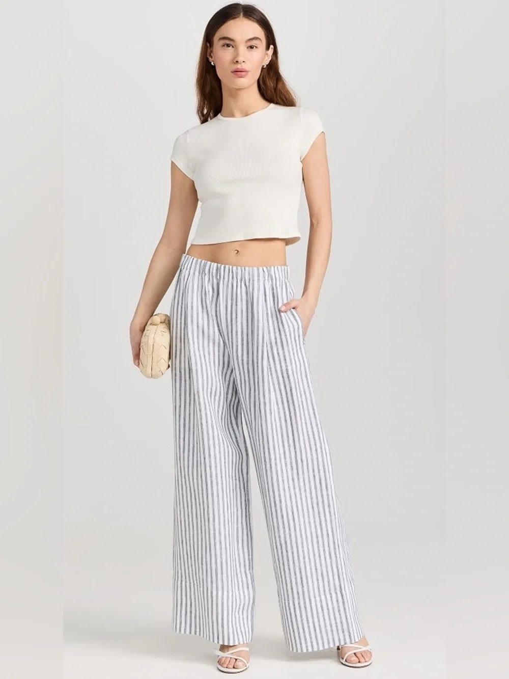 Reformation Fernando Linen Wide-Leg Trouser Pants